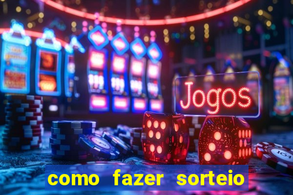 como fazer sorteio de cores online